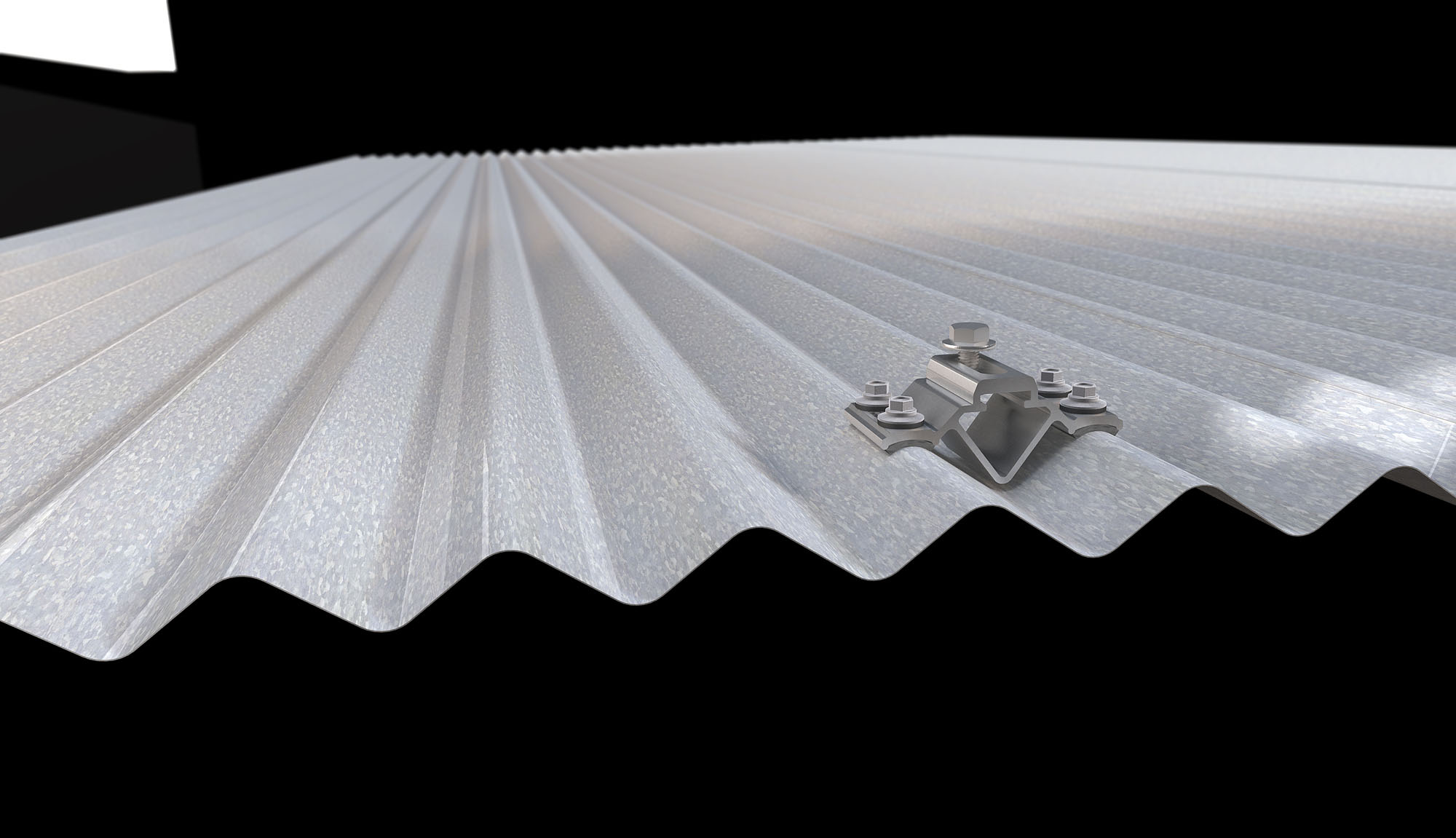 Metal roof attachment solutions for solar mounting projects.